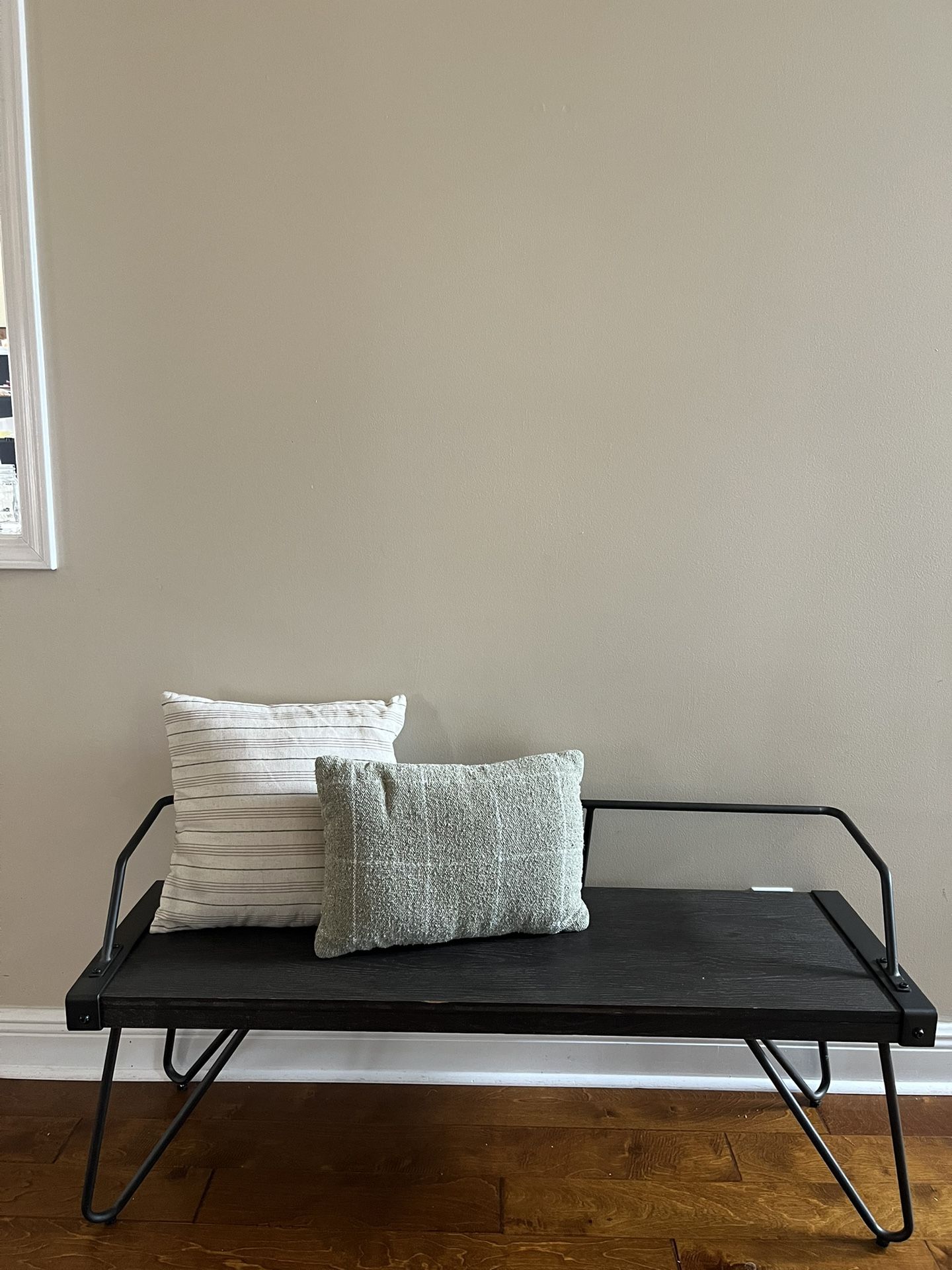 Wood/Metal Bench - 51.25”Lx 16” W 17”H