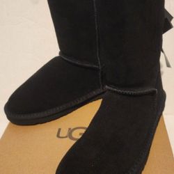 Ugg Boots Size 8 Women Bailey Bow New Black