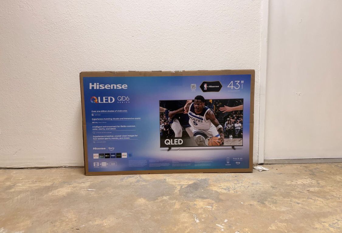 43QD65QFC 43” Hisense smart 4k Qled tv