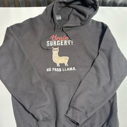 Brain Surgery No Probllama Brain Replacement Recovery Pullover Hoodie Size Medium 