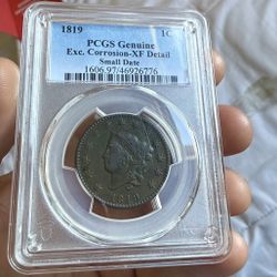 1819 Coronet Head Cent Small Date