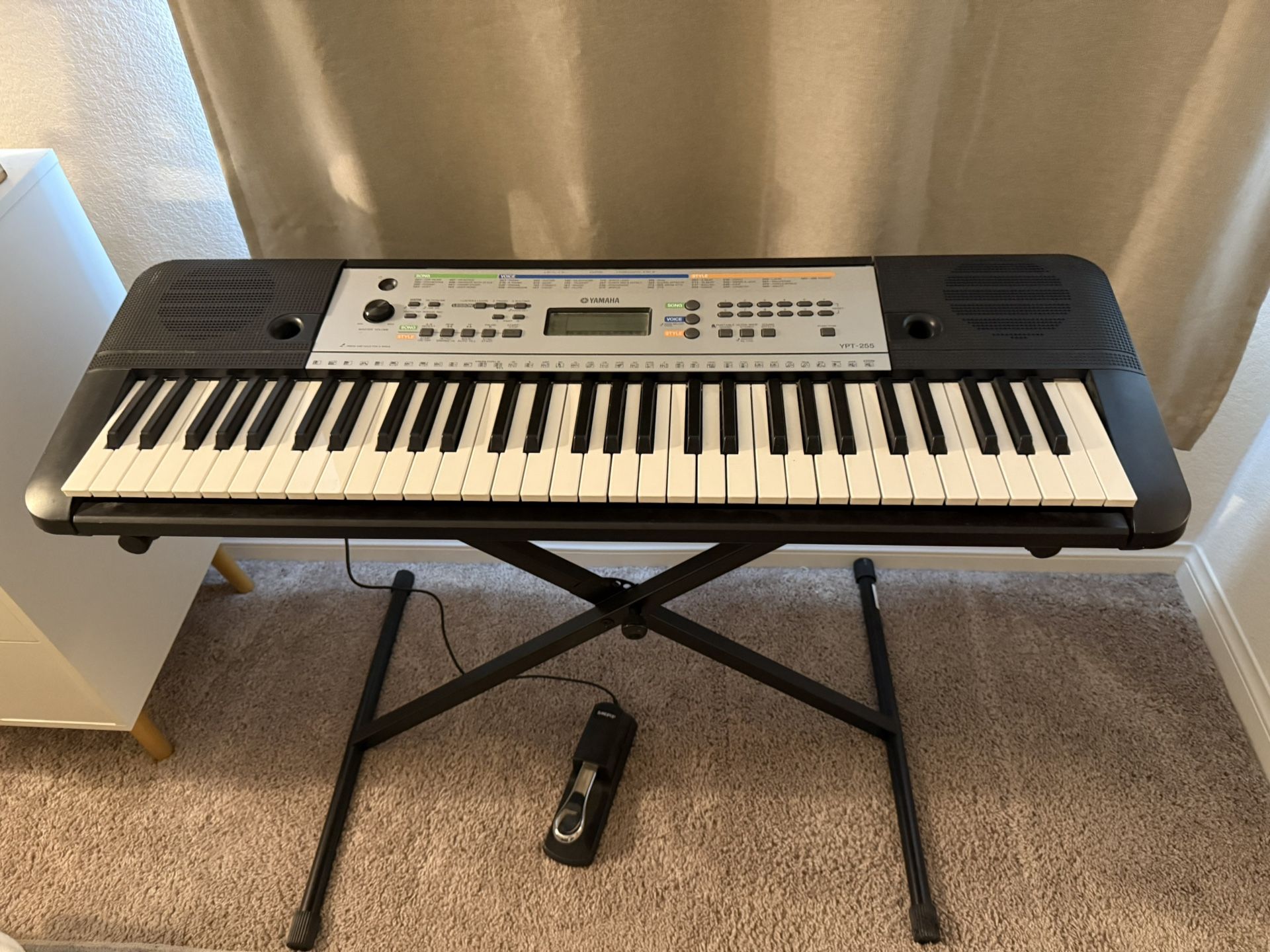 Yamaha Keyboard, Stand And Pedal