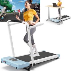 new Walking Pad Treadmill with Handle Bar, 300 LBS Capacity Treadmills for Home, 3.0HP Portable Under Desk Treadmill for Home Office with LED Display 