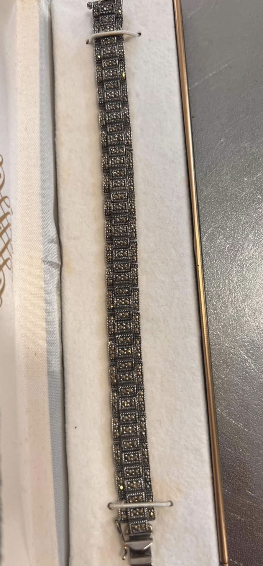 JUDITH JACK Sterling Silver Vintage chain Bracelet.