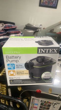 Quick air fill battery pump for air mattress