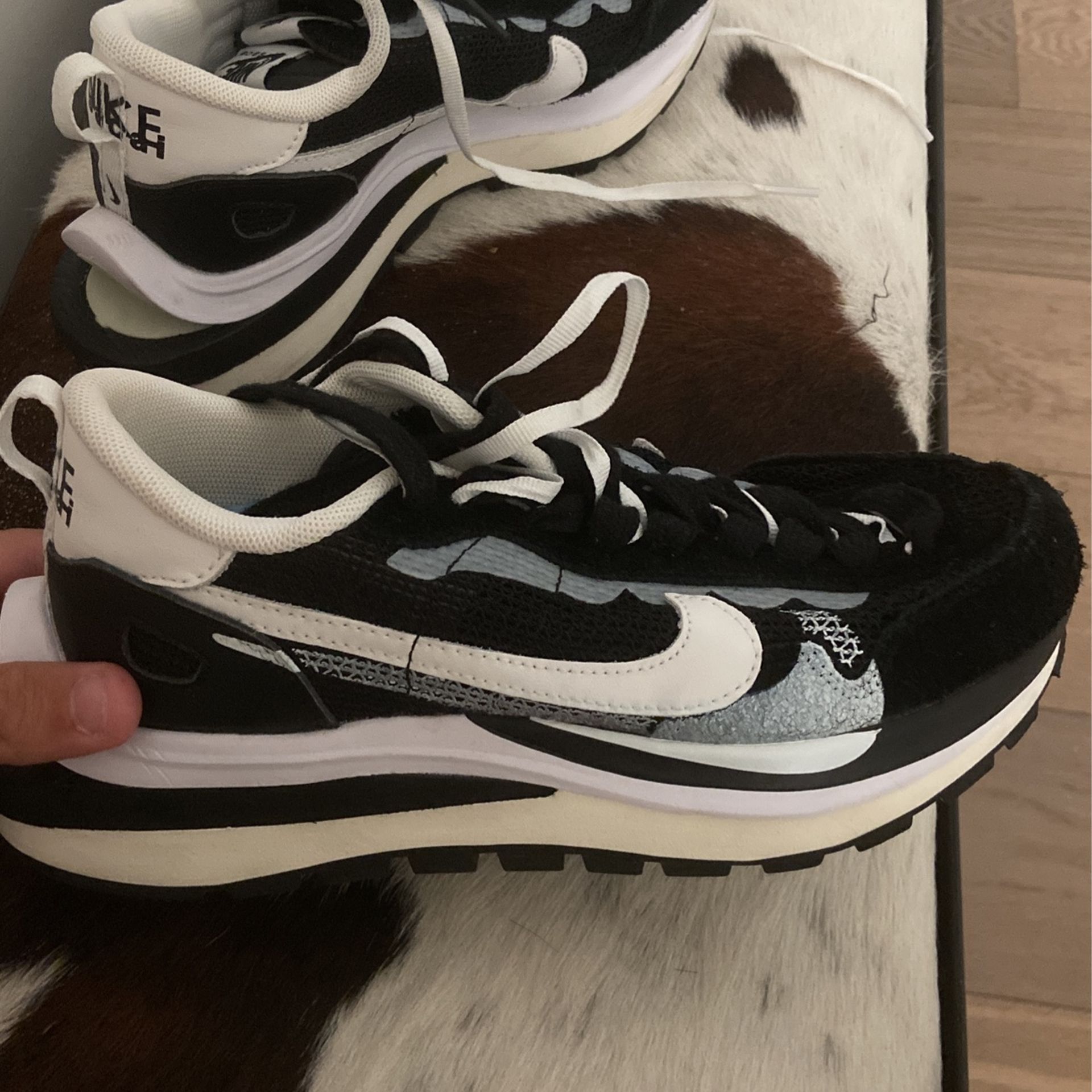 Nike Sacai Vapor Waffle Black N White Colorway