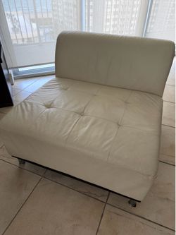 leather armless chair