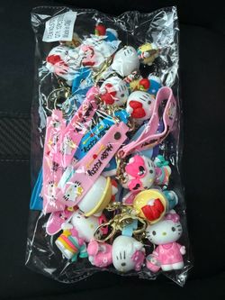 Hello Kitty Keychain Lot - 12 Pieces