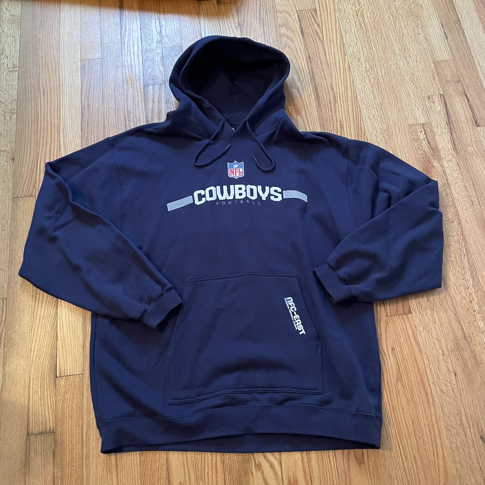 Vintage Reebok Dallas Cowboys NFL Authentic Hoodie Hooded Sweatshirt Size XL