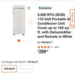 Vissani Portable Air Conditioner