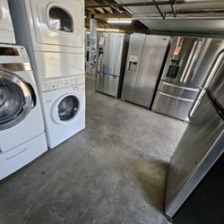 Blow Out Sale Warehouse Full Of Nice Like Brand New Washer Dryer Refrigerator Oven Stove Stackable Free Warranty Free Financing Available 90day TO Pay