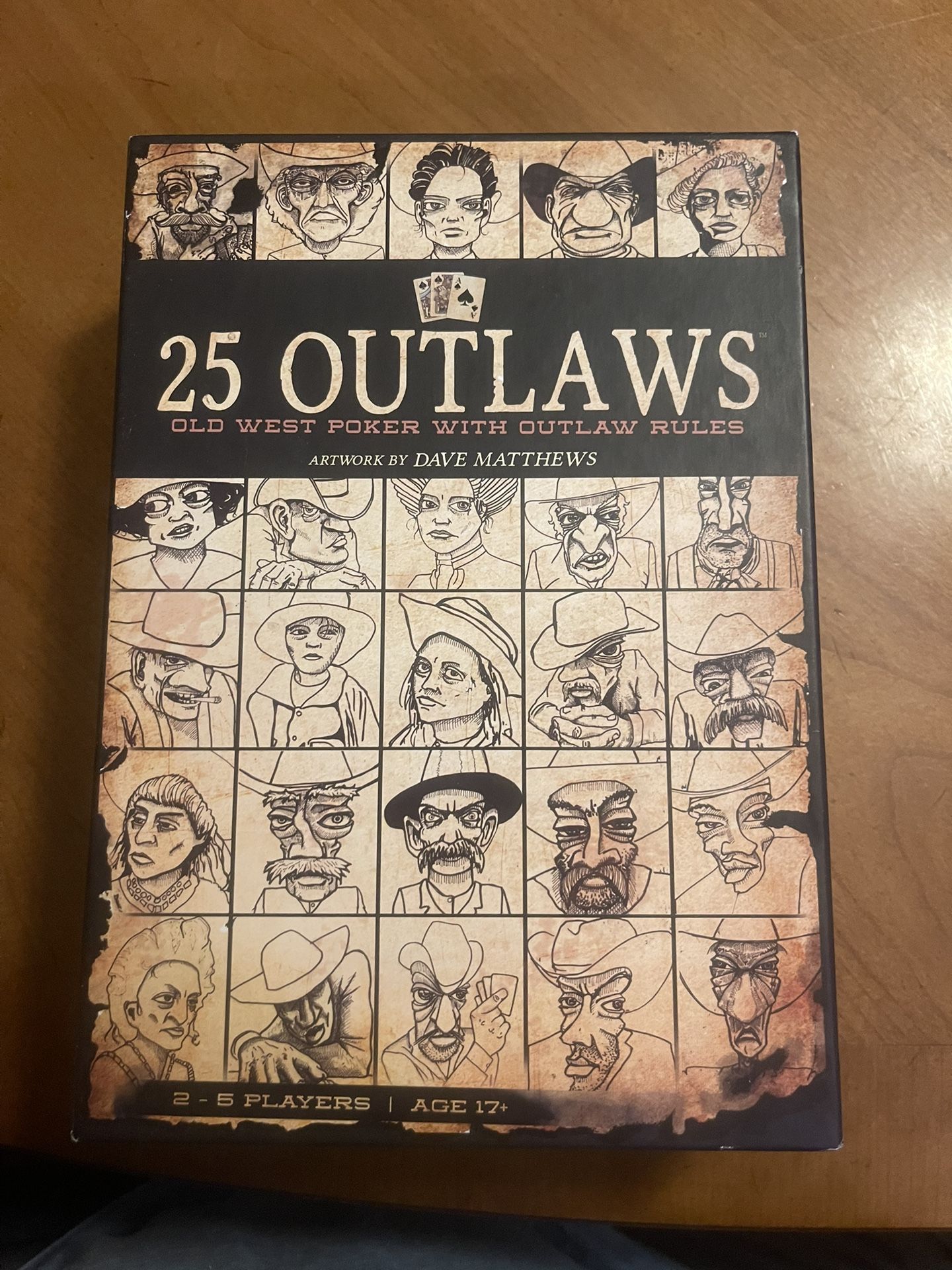 25 Outlaws Board Game/Card Game