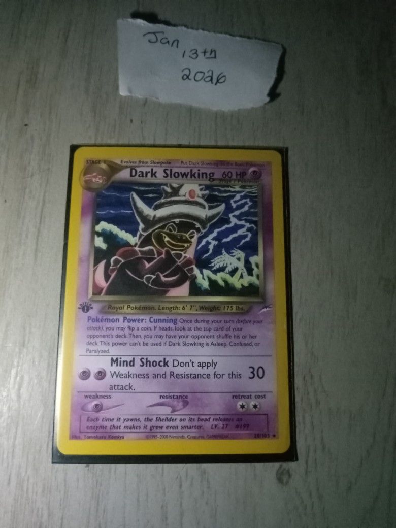 Pokemon Dark Slowking 1st Edition