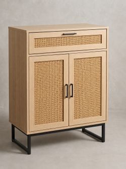 Rattan Buffet Sideboard Cabinet with Storage