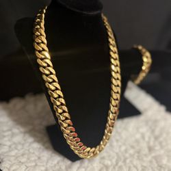HEAVY 20MM CUBAN SET – 18K GOLD PLATED *NEW*