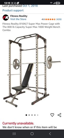 Fitness Reality Power Cage w/ Attachments