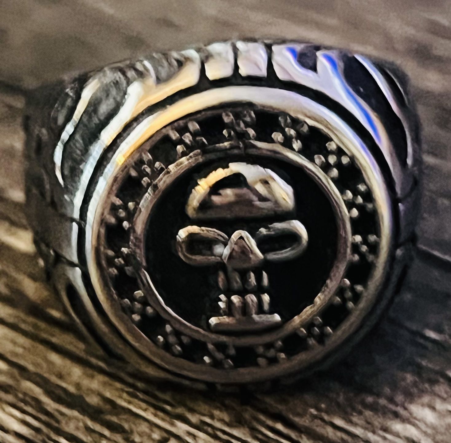 Sterling silver small scull ring