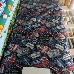 Fabric Air Force Dog Tags Fabric 100% Cotton