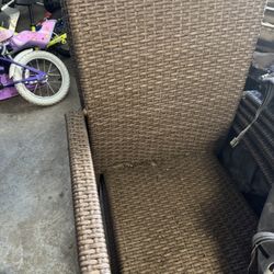 Free:  6 Outdoor Brown Wicker Chairs W/ Cushion