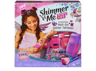 Shimmer Me Body Art with Roller - 4 Metallic Foils + 180 Designs - Brand New!!