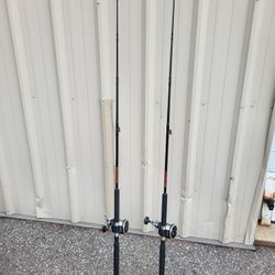 Matched Pair of Gold Cup GCL-30 Rod & Reel Combos.