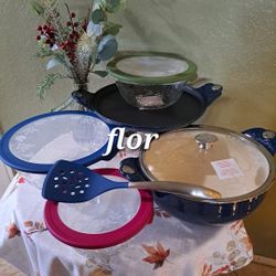 PAQUETE PRINCESS HOUSE INCLUYE OLLA DE 5 QT MI COCINA Y COMAL DE 13" MI COCINA Y JUEGO DE 3 TAZONES PARA SERVIR Y ESPÁTULA PRINCESS HOUSE 🌻🌹🌻