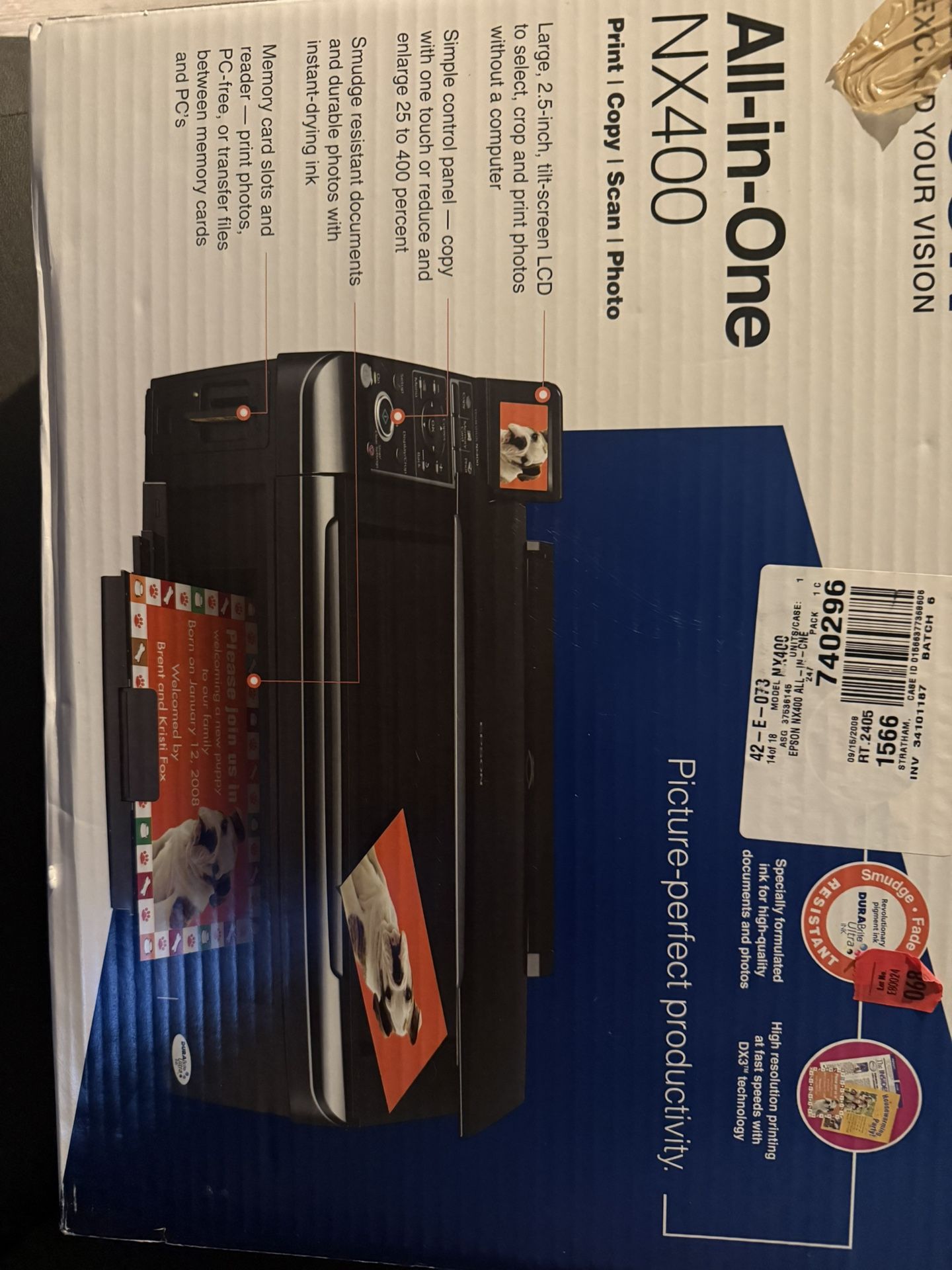 Epson All-in-One NX400 Printer