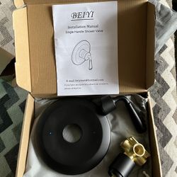 Black single handle shower handle