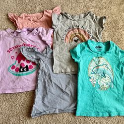 Bundle of 5 toddler girl t-shirts, size 3T