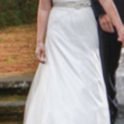 Alfred Angelo Strapless Wedding Gown With Cape
