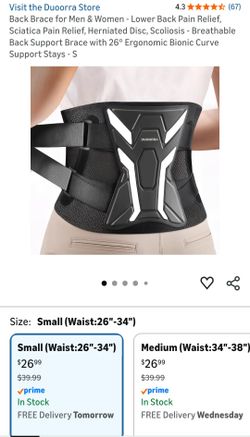 Brand new back brace - small 26" to 34" waistline