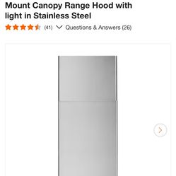 Whirlpool 30 in. 400 CFM Curved Glass Wall-Mount Canopy Range Hood with light in Stainless Steel