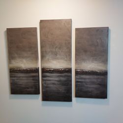 Modern triptych paintings for the living room