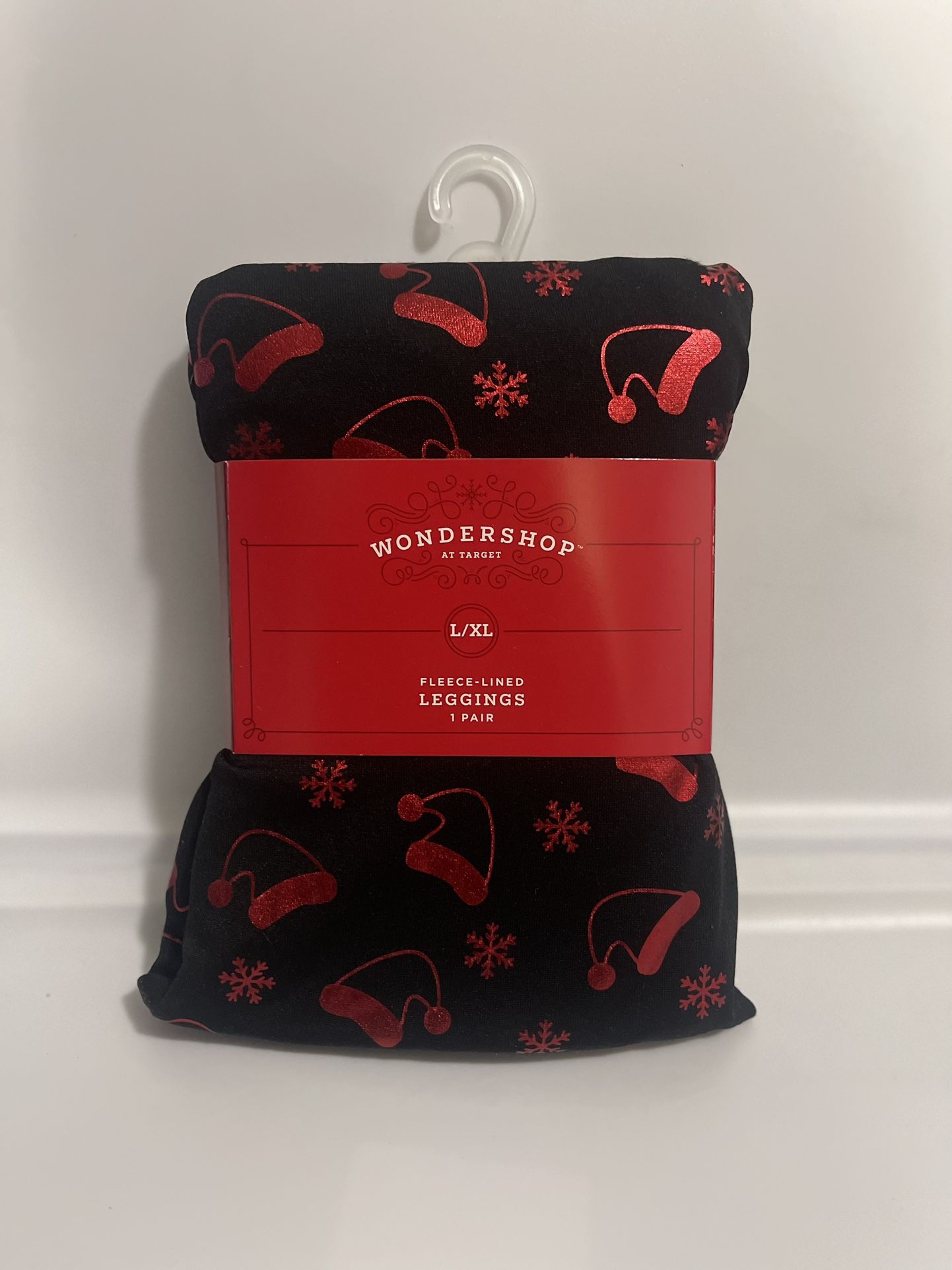 Leggings Women's 🎅 Seamless Fleece Lined Leggings Black /red