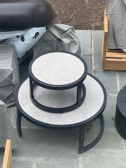 Nesting outdoor coffee tables
