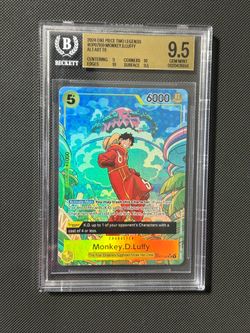 Monkey.D.Luffy (TR) Treasure RARE OP07-109 Two Legends Foil BGS 9.5 one piece cards