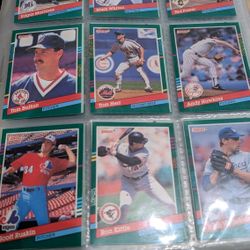 Baseball Cards 34 front and back pages vintage