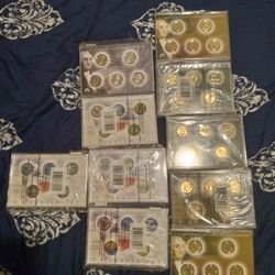 US Statehood Coins-colored And 24k Gold Plated-make An Offer