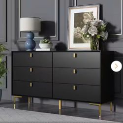 Black double chest of drawers 