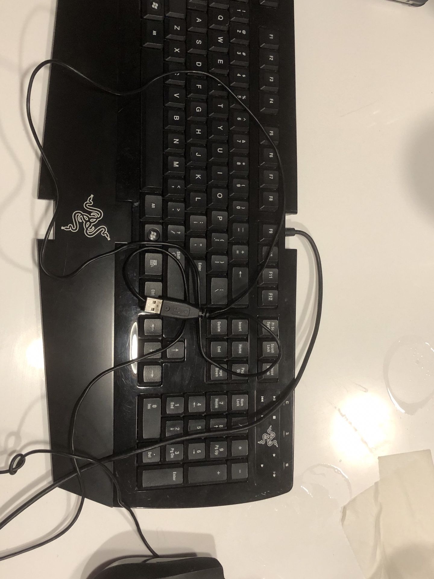 Razer gaming keyboard and Razer gaming mouse