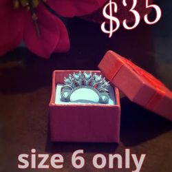 Beautiful Nice Quality Silver Ring Size 6 