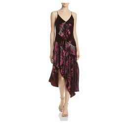 Brand New Woman’s Parker brand  red velvet metallic colored midi dress up for sale