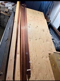 3/4 x 10 ft. Copper Type L Pipe Blue line (17 pipes)from Hime Depot  Pipas de cobre  línea azul (7 Pipas)