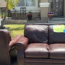 FREE Brown Leather Couches 