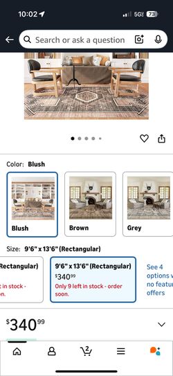 Rugs USA Sagebrush Geometric Machine Washable Area Rug 10x14