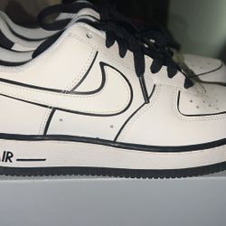 White/black Nike Air Forces
