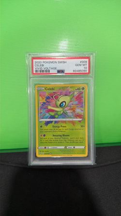 Pokemon TCG PSA 10 Celebi SWSH Vivid Voltage #009 Amazing Rare Holo