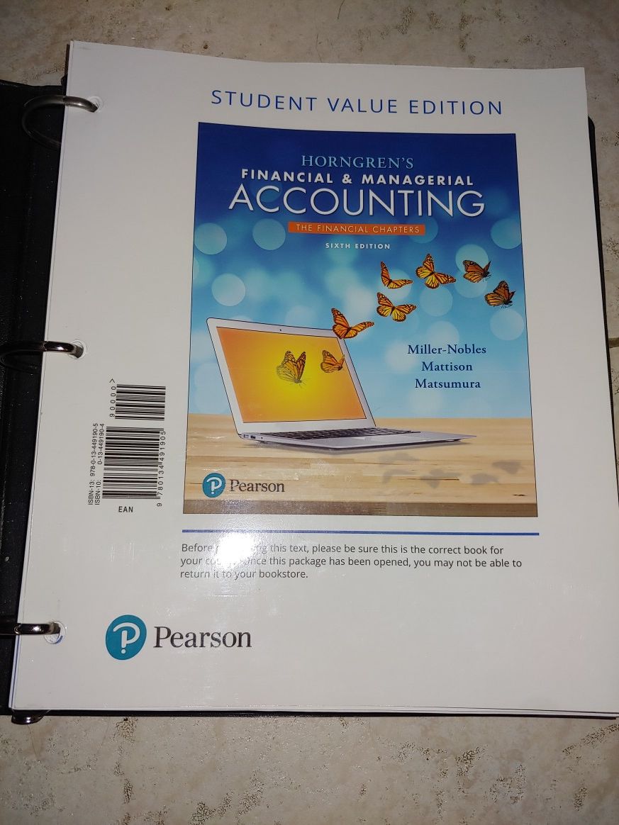Financial & Managerial Accounting Textbook