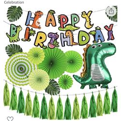 New Unused Dino Birthday Party Decorations