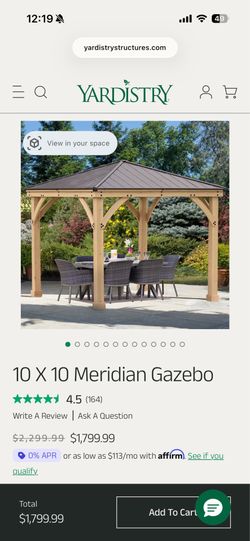10x10 Yardistry Gazebo